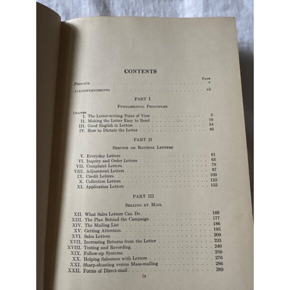 Principles Of Effective Letter Writing By McGraw-Hill 1927 Hardcover Vintage Boo - Picture 5 of 13